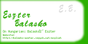 eszter balasko business card